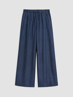Beli Lastikli Wideleg Kad?n Jean Pantolon