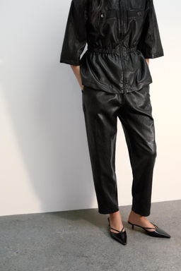 FAUX LEATHER TROUSERS