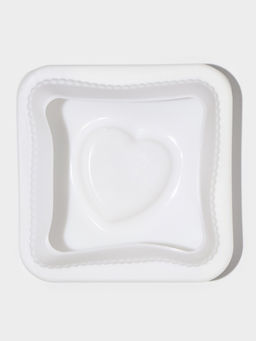 Форма для выпечки и муссовых десертов KONFINETTA Любовь в квадрате, силикон, 11.4?12?4.4 см, белая