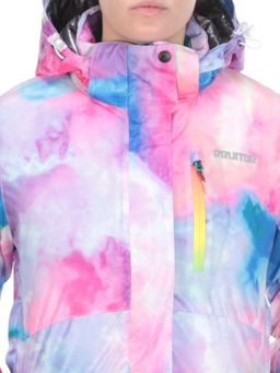 W1609-2 PINK/BLUE PRINT Куртка горнолыжная женская ERUITOR (100 гр. холлофайбера) - Fashion фото 3