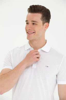 U. S. Polo Assn Мужская белая футболка с воротником-поло - U.s. polo assn фото 9