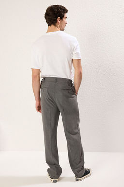 Gri Wideleg Baggy Rahat Kal?p More Sustinable Dokuma Kumas Pantolon TMNSS25PL00009