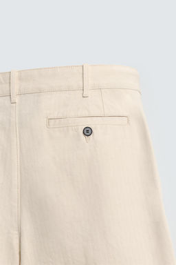 PLEATED HERRINGBONE TROUSERS - Zara фото 10