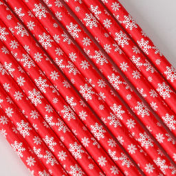 Трубочки для коктейля Снежинки, набор 12 шт. - Страна карнавалия фото 2