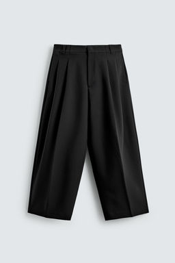WIDE-LEG PLEATED TROUSERS - Zara фото 7