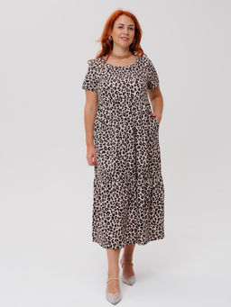 Трикотажное платье леопард КП-02 (12)
