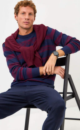 Джемпер P421-1560 d.blue-bordo - Primm фото 2