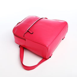 Рюкзак женский из искусственной кожи на молнии, 2 кармана, цвет фуксия - Simaland фото 3