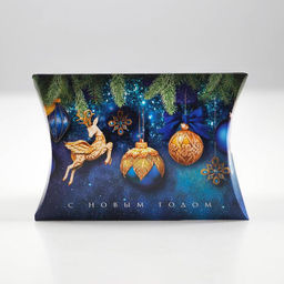 Цена за 5 шт. Коробка сборная фигурная Новогодние шары, 11 8 2 см