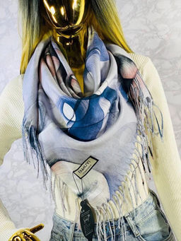 Платок двусторонний MAGROM, с рисунком, 110х110см, из кашемира