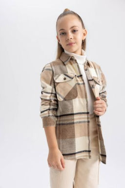 K?z Cocuk Flanel Uzun Kollu Gomlek