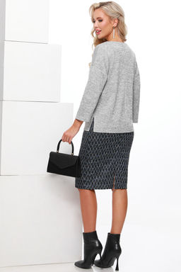 Костюм трикотажный серый с поясом - Dstrend фото 6