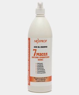 NEXXT Nexprof Acid Oil Shampoo Шампунь бесщелочной "7 масел" (без сульфатов и красителей), 1000 мл