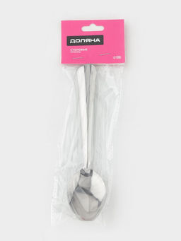 Набор столовых ложек Доляна Оптима, длина 19 см, набор 12 шт., нержавеющая сталь, серебристый фото 5