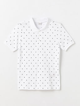 Polo Yaka Desenli K?sa Kollu Erkek ?ocuk Ti??rt