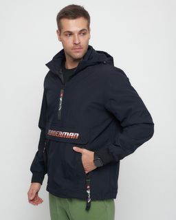 Куртка-анорак спортивная мужская темно-синего цвета 88620TS