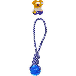 Игрушка - канат для собак средних и крупных пород "НЕСКУЧАЙКА", цвет синий, 34см / 110гр (лейбл)