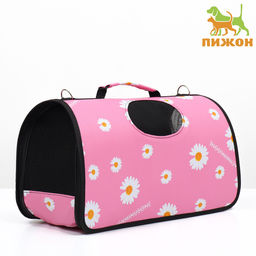 Сумка-переноска каркасная Цветы, размер S, 37,5 х 17 х 22 см