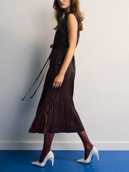 Плиссированная юбка миди / Zarina