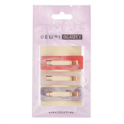 Заколка для волос 3 шт/ уп.. цвет сиреневый/розовый/оранжевый) DEWAL BEAUTY 3007BD  фото 3