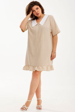 Платье BegiModa 1038 кофейный фото 2