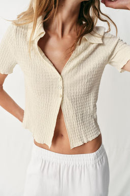 TOP CROP TEXTURA / Crudo - Zara фото 4