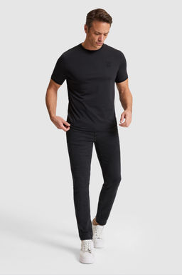Erkek Siyah Regular Fit Bisiklet Yaka Ti__rt