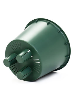 Кашпо для цветов «Рамона», 7.8 л, d=28 см, h=25.5 см, со вставкой, пластиковое, цвет нефрит