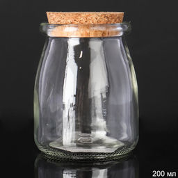 Банка для специй с бамбуковой пробкой 200 мл / B-200 /уп 105/