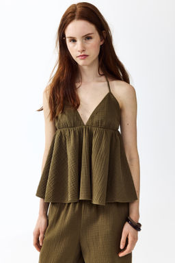 Cotton halterneck top - H&m фото 6