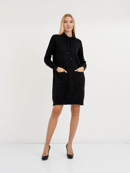 платье мини в черном цвете