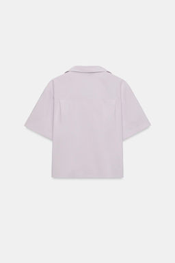 CAMISA FLUIDA MANGA CORTA / Malva claro - Zara фото 7