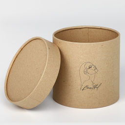 Коробка подарочная шляпная из крафта, упаковка, «Beautiful», 15 х 15 х 15 см