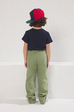 Bej Erkek Cocuk %100 Pamuk Balon Fit Beli Lastikli Dokuma Pantolon TKDSS25PL00006 - Trendyolmilla фото 8