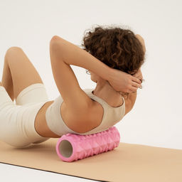 Ролик массажный Sangh, 33×10 см, цвет розовый