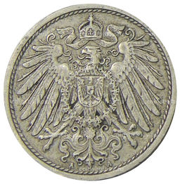 Монета 10 пфеннигов 1912 года А Германия