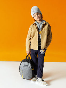 Beli Lastikli Bask?l? Erkek ?ocuk E?ofman Alt?