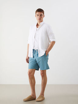 K?sa Boy Desenli Erkek Deniz ?ortu