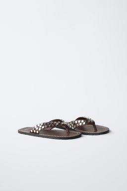 SANDALIA TACHAS / Marr?n - Zara фото 2