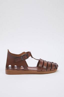 Trendyol Shoes Taba Parmaklar? Kapatan Yuvarlak Burun Kad?n Bodrum Sandalet TAKSS25SD00022 - Trendyolmilla фото 11