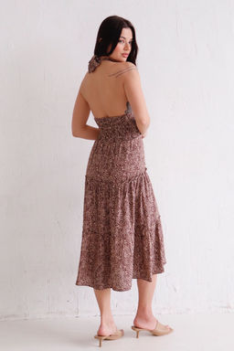 Martichelli Платье-американка коричневое  фото 9