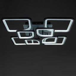 Люстра с ПДУ 59112/8BK, LED, 240 Вт, 3000-6000К, диммер, чёрный, 55×55×10 см