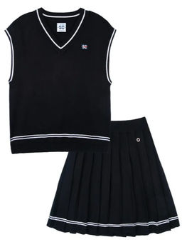 22327204 Комплект трикотажный для девочек: жилет, юбка - Playtoday фото 4