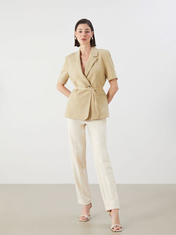 Krep Kad?n Blazer Ceket