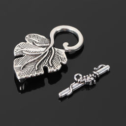 Цена за 2 шт. Замок-тогл «Виноград», 36×23 мм, цвет тибетское серебро (набор 2 шт.)