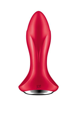 Анальный вибратор Satisfyer Rotator Plug 2+ Connect App, силикон, красный, 13,5 см