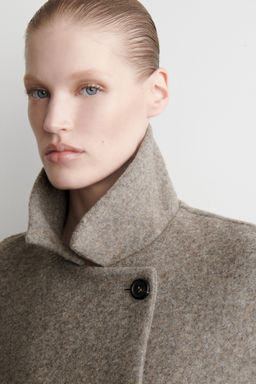 CHAQUETA CORTA DE MEZCLA DE LANA HERVIDA - H&m фото 6