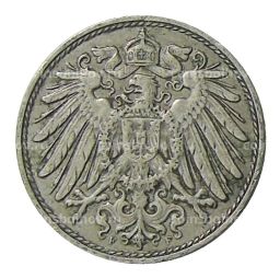 Монета 10 пфеннигов 1914 года F Германия