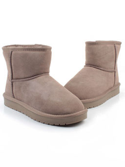 04-PF5854-4 GRAY/BEIGE Угги женские (натуральная замша, 100% шерсть)