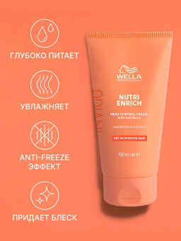 -10% Несмываемый крем-флюид разглаживающий Frizz Control Nutri Enrich, 150 мл Wella Professionals  фото 4